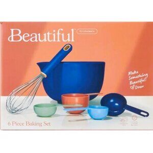 New: 6Pc Beautiful by Drew Kitchen Baking Set-Dark Blue